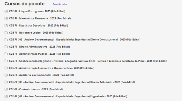 CGE PI Auditor Governamental Área: Engenharia Pós-edital - Estrategia - Rateio Piaui Secretaria da Fazenda SefazPi Pos Edital 2025 CGEPI - Image 2